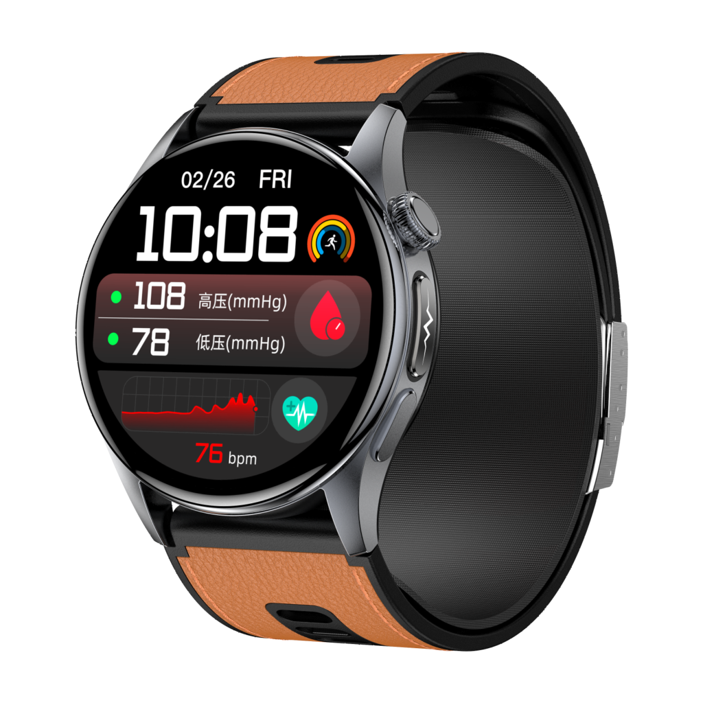 S200 2.06″ AMOLED Air Pump Blood Pressure Smart Watch with ECG, AI Health Analysis - image 3