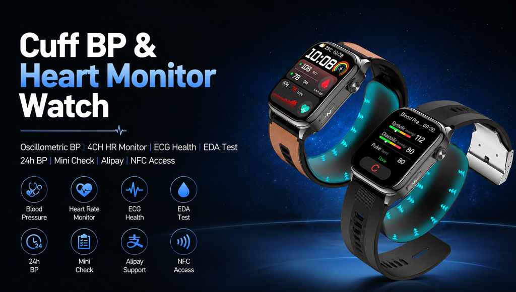 S101 Air Pump Blood Pressure Smart Watch with ECG, AI Health Analysis & 2.06″ AMOLED Display product detail