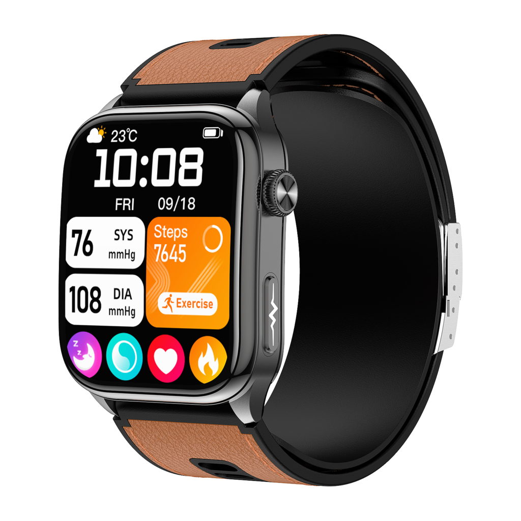 S101 Air Pump Blood Pressure Smart Watch with ECG, AI Health Analysis & 2.06″ AMOLED Display - image 3