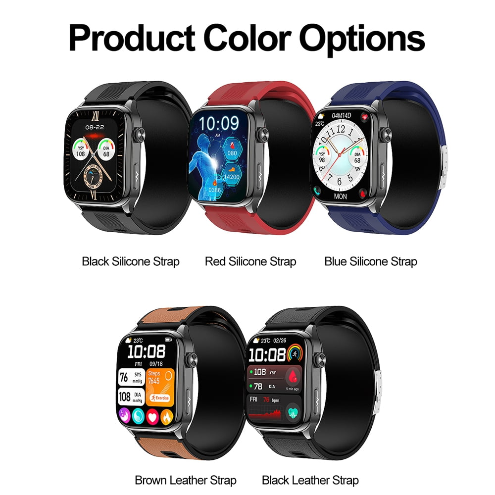 S101 Air Pump Blood Pressure Smart Watch with ECG, AI Health Analysis & 2.06″ AMOLED Display - image 9