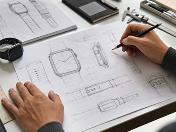 Product concept sketch and ideation for smart wearable