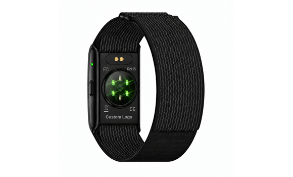 Custom logo laser engraved on smart watch back cover with sensor window